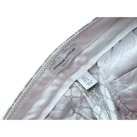 KATHERINE BARCLAY Montreal Womens Size 6 Gray White Patterned Ankle Dress Pants - Picture 6 of 6